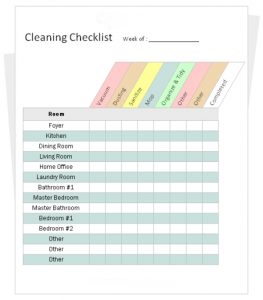 cleaning checklist template free printable house cleaning checklist template