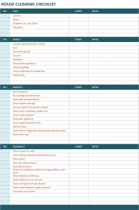 cleaning checklist template house cleaning checklist template x