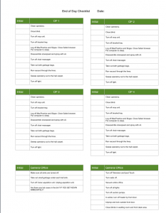 cleaning list template screen shot at pm