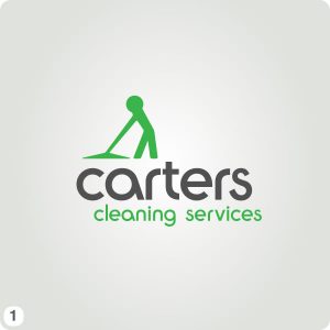 cleaning service logo cleaning character working logo green grey