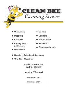 cleaning services flyers clean bee cleaning services flyer