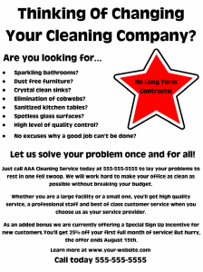 cleaning services flyers tom watson cleaning business flyer example x