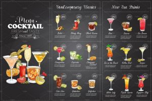 cocktail menu design cocktail menu template design