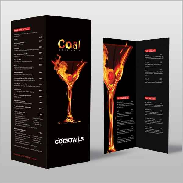 cocktail menu design