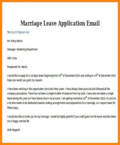 college acceptance letter sample leave application for marriage marriage leave application email