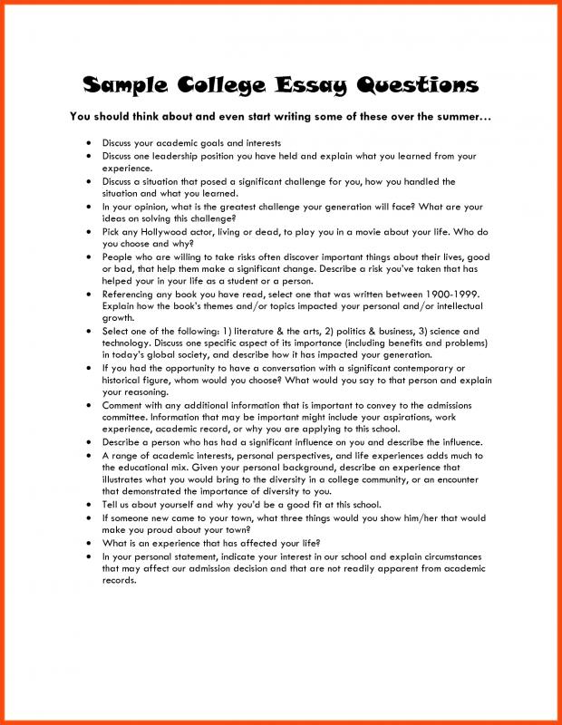 college essay format template