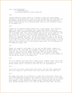 college essay template format for college essay