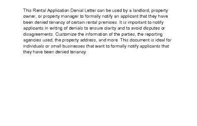 college rejection letter l rental application denial letter