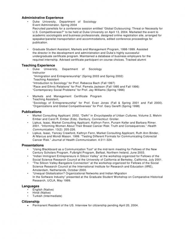 college resume formats