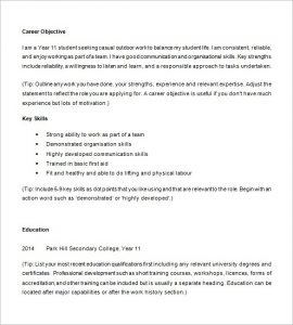 college resume template 10 high school resume templates free samples examples for high school resume