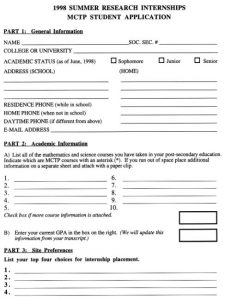college student resume sample form