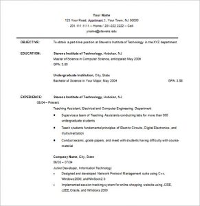 college student resume template microsoft word free undergraduate college resume template download
