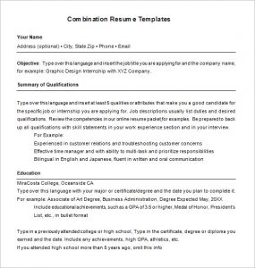 combination resume template microsoft combination resume template free download
