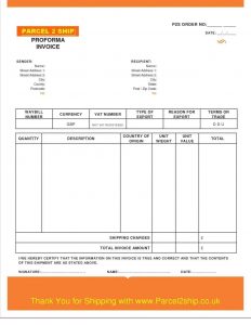commercial invoice form job form sample part proforma invoice for services