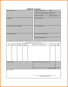 commercial invoice template commercial invoice template 8279494