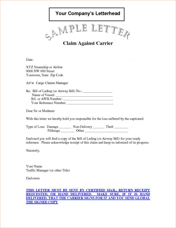 company letterhead example