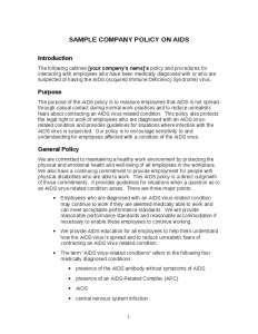 company policy template company policy on aids template