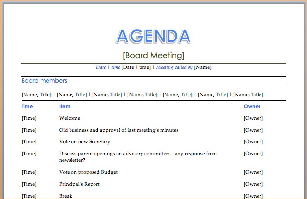 conference agenda template