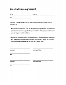confidentiality agreement form 126677