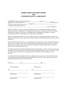 confidentiality agreement sample