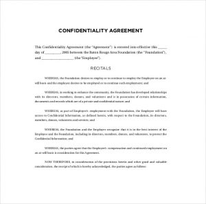 confidentiality agreement samples admin confidentiality agreement template