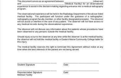 confidentiality agreement samples medical facility confidentiality agreement sample