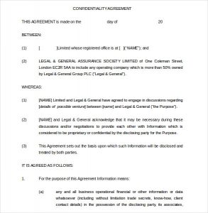 confidentiality agreement template conflict confidentiality agreement template