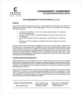 consignment agreement template simple consignment agreement