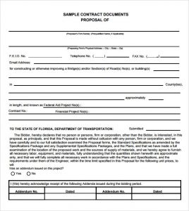 construction proposal template contractor proposal template example