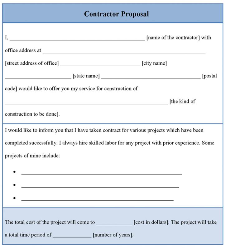 construction proposal template