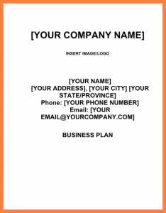 construction work order template business plan title page example