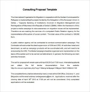 consulting proposal template management consulting proposal free word download