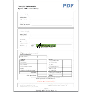 contractor invoice template cis singlepaymentdeductionstatement screenshot pdf xpg