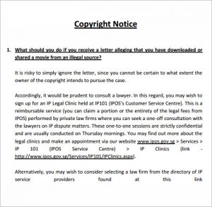 copyright notice example generic copyright notice