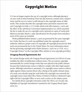 copyright notice format copyright notice format