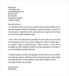 counter offer letter counter offer proposal letter