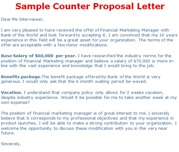 counter offer letter