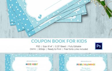 coupon book template coupon book for kids