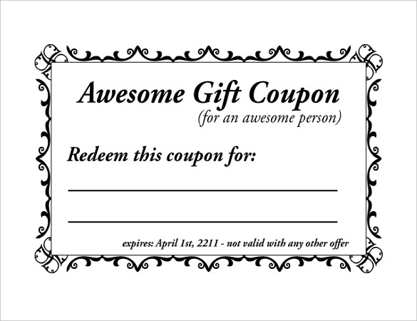 coupon template word
