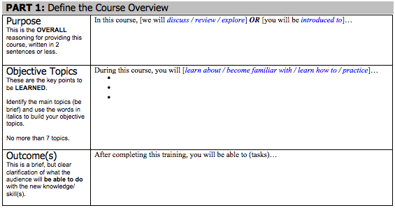 course syllabus template