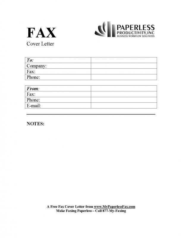 cover sheet format