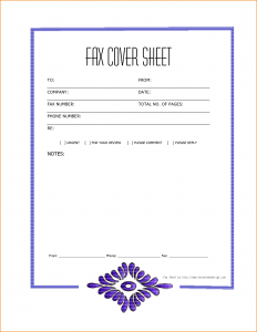cover sheet format fax cover sheet sample