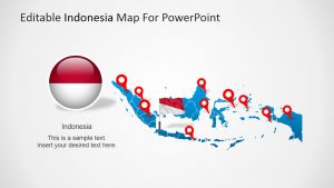 creative powerpoint templates indonesia editable map x