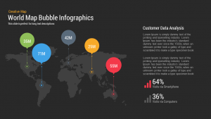creative powerpoint templates world map bubble infographics
