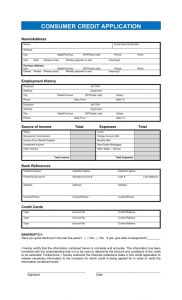 credit application form business credit application form 527