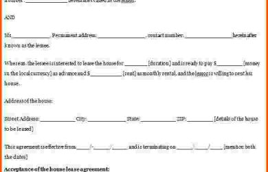 credit application form pdf house rental agreement template house lease template