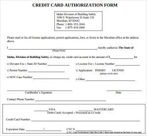 credit card authorization form pdf sample credit card authorization form