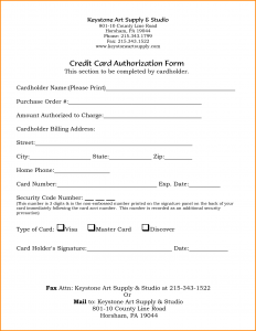 credit card authorization form template credit card authorization form template 2618827