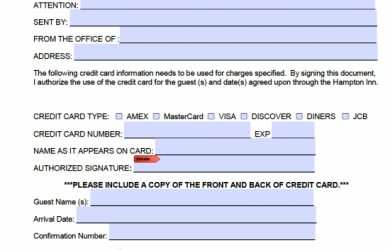 credit card receipt template hampton inn credit card authorization form x