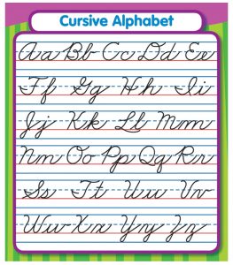 cursive writing fonts cursive alphabet